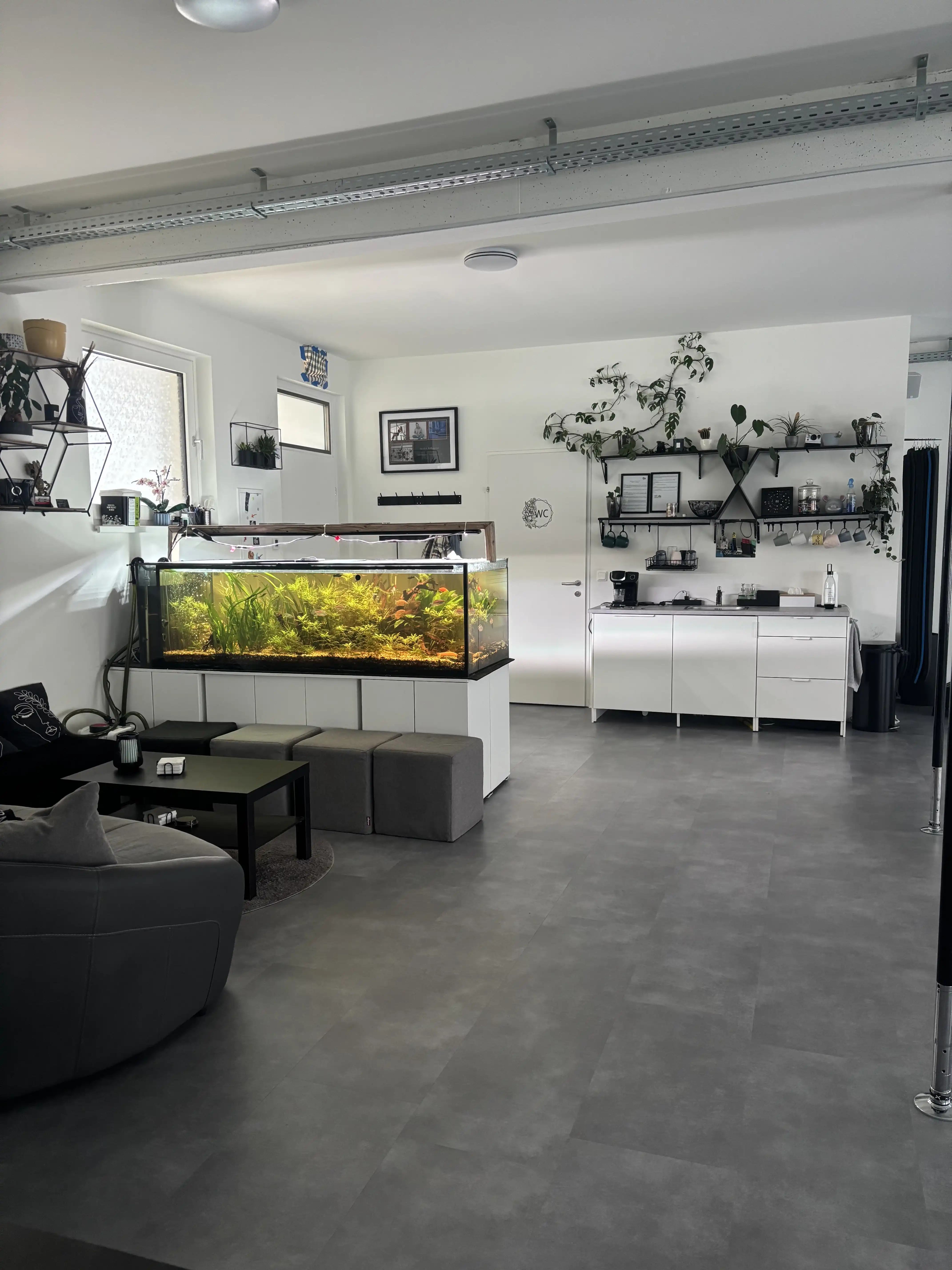 Spiegelwand im Studio